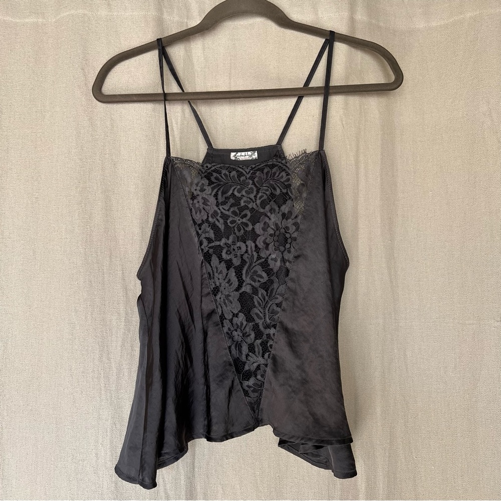 Free People Black Lace Camisole